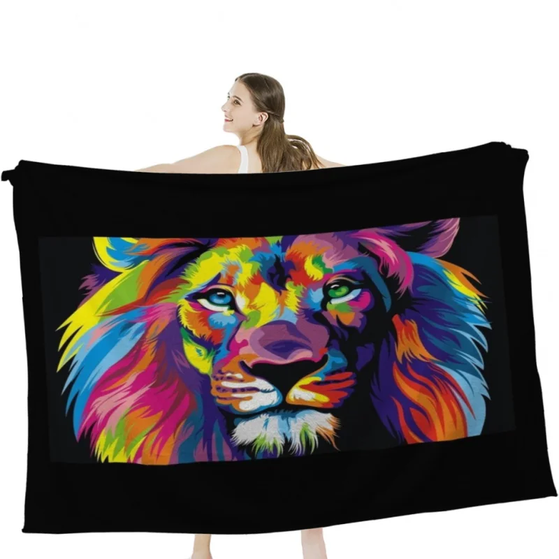 Banksy Rainbow Lion Graffiti Pop Art Painting Throw Blankets Soft Velvet Blanket Travel Bedding Blanket
Banksy Rainbow Lion Graffiti Pop Art Painting Throw Blankets Soft Velvet Blanket Travel Bedding Blanket