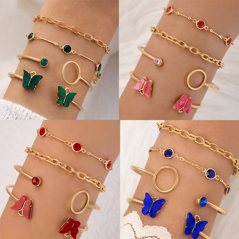 Cute Resin Butterfly Bracelet Openwork Four-Layer Cuff Bangle for Women Girls Geometric Elegant Hand Jewelry Accessories Gift
Cute Resin Butterfly Bracelet Openwork Four-Layer Cuff Bangle for Women Girls Geometric Elegant Hand Jewelry Accessories Gift