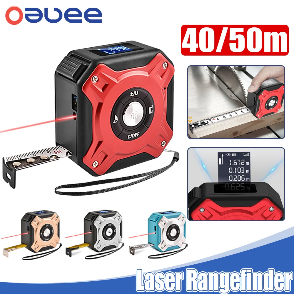 40/50M Digital Laser Tape Measure Laser Rangefinder Accurate Distance Meter Construction Roulette Retractable Measuring Tool
40/50M Digital Laser Tape Measure Laser Rangefinder Accurate Distance Meter Construction Roulette Retractable Measuring Tool