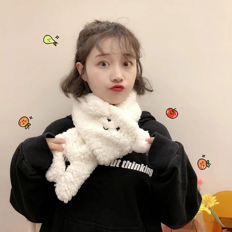 Ear Bear Cashmere Scarf Winter Lamb Plush Warm Snood Cute Cartoon Korean Women Soild Color Scarfs Girl Kawaii Christmas Gifts
Ear Bear Cashmere Scarf Winter Lamb Plush Warm Snood Cute Cartoon Korean Women Soild Color Scarfs Girl Kawaii Christmas Gifts