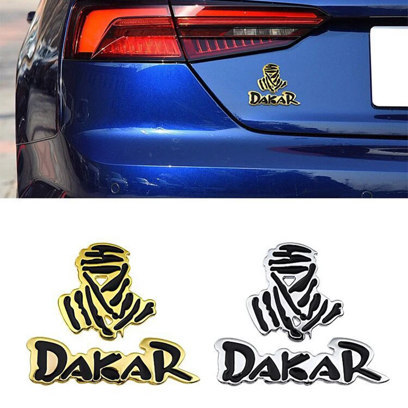 

Car 3D Metal Dakar Logo Trunk Body Fender Emblem Badge Decals Sticker For Jeep Dodge Ford Chevrolet Chrysler Buick Renault KIA