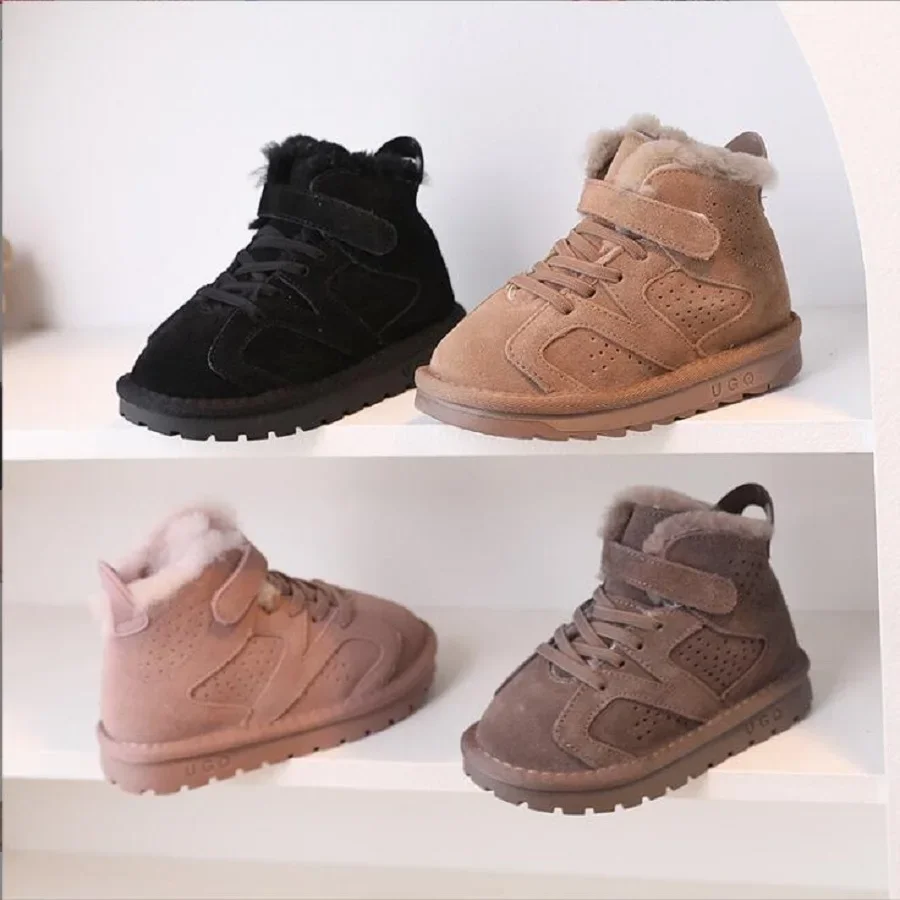 2024 Winter New Children Snow Boots Frosted Genuine Leather Boys Casual Cotton Shoes with Plush Thickened Warm Girls Short Boots
2024 Winter New Children Snow Boots Frosted Genuine Leather Boys Casual Cotton Shoes with Plush Thickened Warm Girls Short Boots