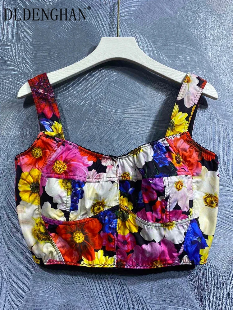 DLDENGHAN Sicily Crop Top Summer Spring New Fashion Design Women Runway High Quality Vintage Flowers Print 100% Cotton Tops
DLDENGHAN Sicily Crop Top Summer Spring New Fashion Design Women Runway High Quality Vintage Flowers Print 100% Cotton Tops