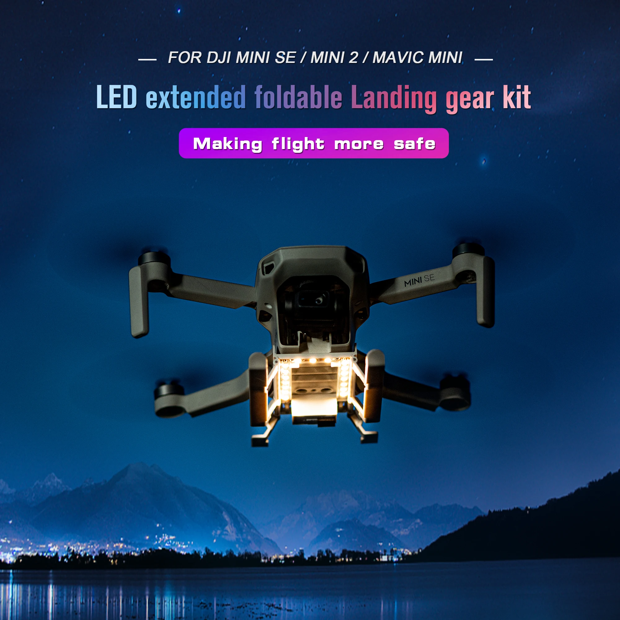 DJI Mini 2 Landing Gear Foldable Expansion Landing LED Gear Landing Kit For DJI Mini 2/Mavic Mini/SE/Air 2 Drone Accessories
DJI Mini 2 Landing Gear Foldable Expansion Landing LED Gear Landing Kit For DJI Mini 2/Mavic Mini/SE/Air 2 Drone Accessories