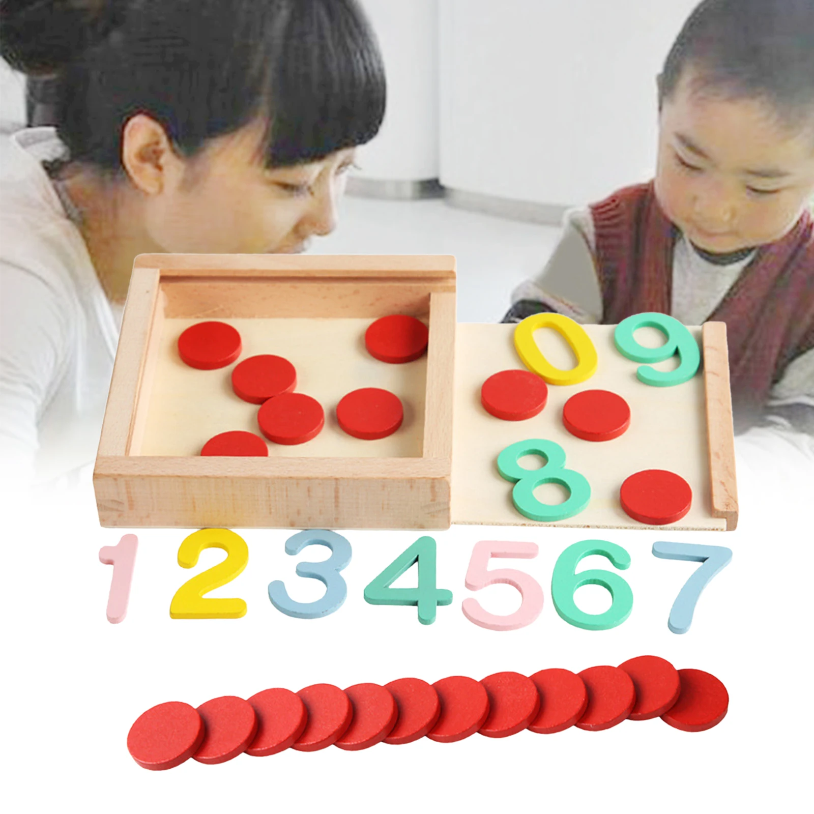 Wooden Math Counting Toy Teaching Aids with Storage Box Preschool Game Numbers Learning Age 3- Children
Wooden Math Counting Toy Teaching Aids with Storage Box Preschool Game Numbers Learning Age 3- Children