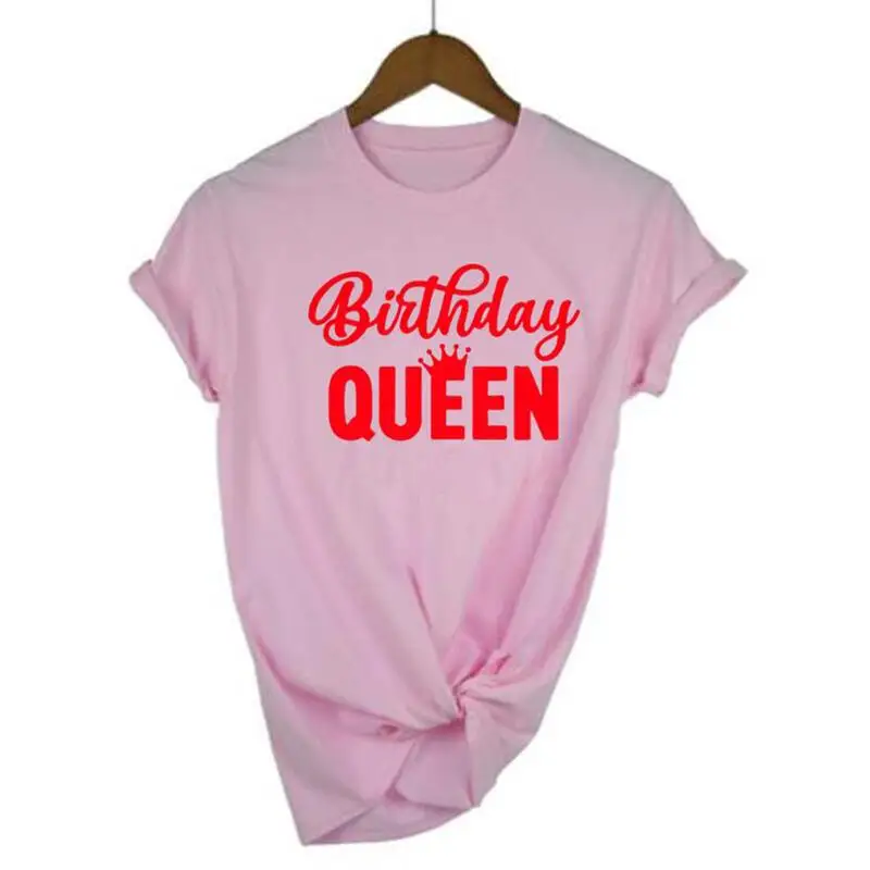 Short Sleeve Tee Shirt Femme Casual Plus Size T Shirt Women Tops Birthday Queen Party Tshirt Funny Letter Cotton Women Tshirt
Short Sleeve Tee Shirt Femme Casual Plus Size T Shirt Women Tops Birthday Queen Party Tshirt Funny Letter Cotton Women Tshirt