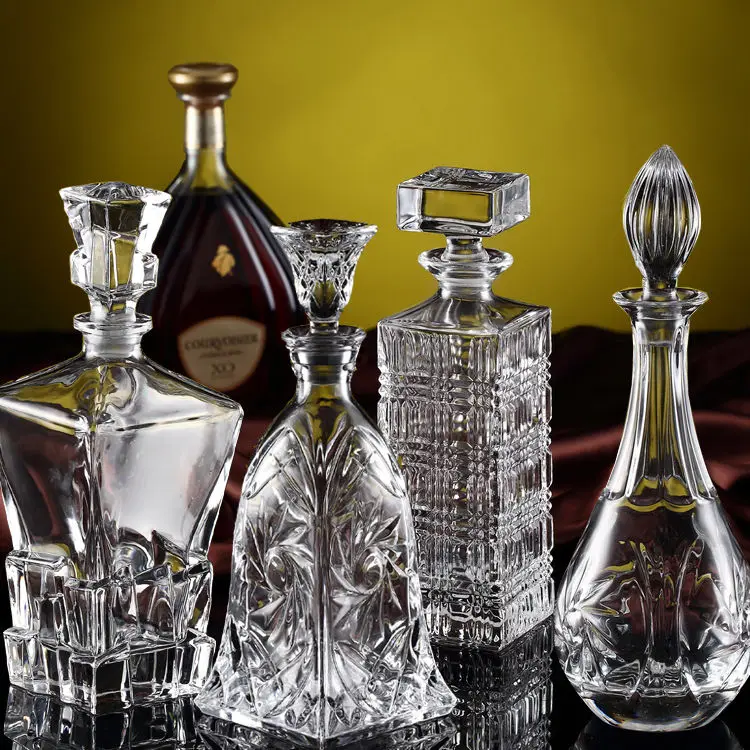 Luxury Lead Free Glass Wine Bottle Whiskey Decanter Alcohol Container Pourer Wine Carafe Crystal Glass Home Bar Red Wine Bottle
Luxury Lead Free Glass Wine Bottle Whiskey Decanter Alcohol Container Pourer Wine Carafe Crystal Glass Home Bar Red Wine Bottle