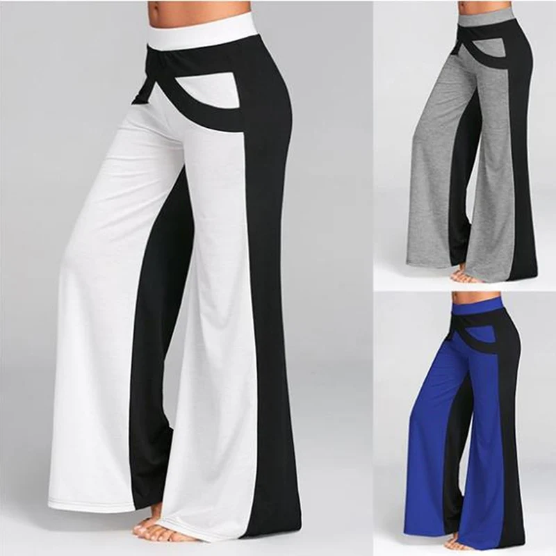 2023 Women Fashion Colorblock High Waist Wide Leg Pants Sweatpants Women Casual Loose Sweatpants Hot Sale 
2023 Women Fashion Colorblock High Waist Wide Leg Pants Sweatpants Women Casual Loose Sweatpants Hot Sale