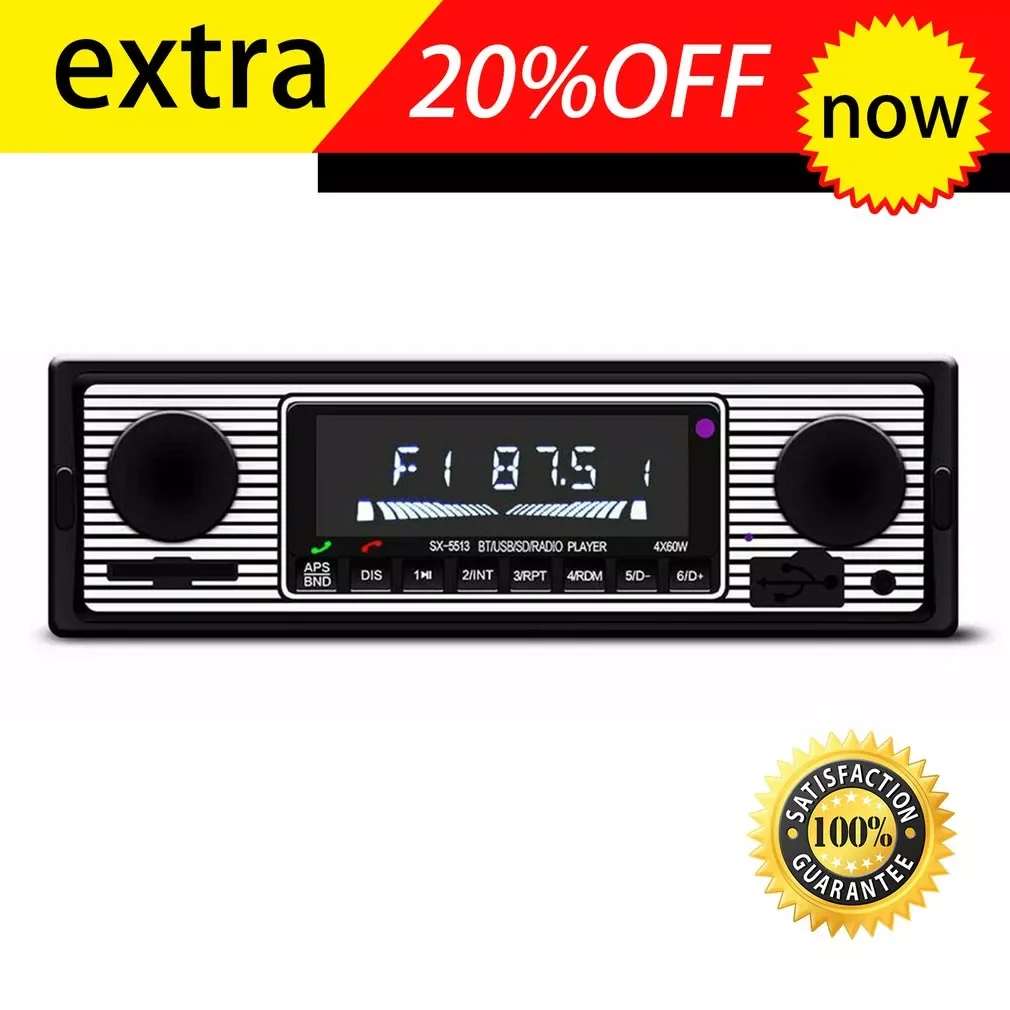 Auto Car Radio Bluetooth- Vintage Wireless MP3 Multimedia Player AUX USB FM 12V Classic Stereo Audio Player Car
Auto Car Radio Bluetooth- Vintage Wireless MP3 Multimedia Player AUX USB FM 12V Classic Stereo Audio Player Car