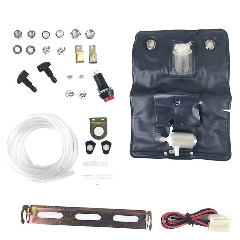 Universal Windscreen Washer Bottle Bag Kit with 12 Volt Pump For Classic Car
Universal Windscreen Washer Bottle Bag Kit with 12 Volt Pump For Classic Car