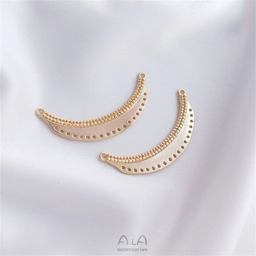 14K package gold diy accessories multi-hole crescent-shaped handmade double hanging necklace pendant hairpin material tassel
14K package gold diy accessories multi-hole crescent-shaped handmade double hanging necklace pendant hairpin material tassel