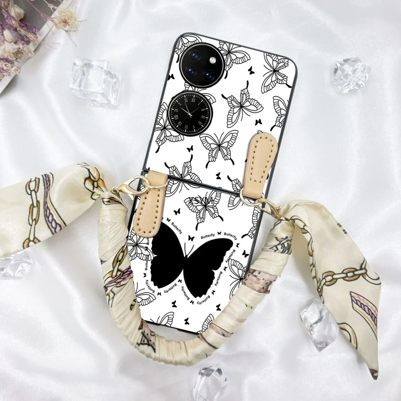 PC + Leather Handbag Mobile Phone Case Suitable for Huawei P50 Pocket Butterfly Case Huawei P50 Black Butterfly Protective Case
PC + Leather Handbag Mobile Phone Case Suitable for Huawei P50 Pocket Butterfly Case Huawei P50 Black Butterfly Protective Case