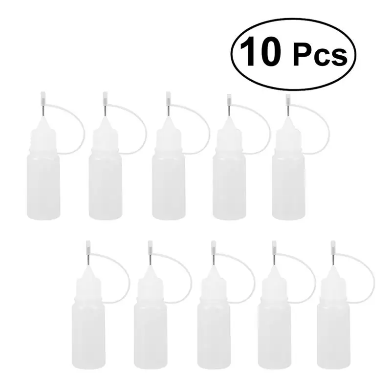 10Pcs 10ml Long Needle Tube Empty Plastic Bottle Oil Bottle Needle Tip Glue Bottle Applicator DIY Quilling Tool Precision Bottle
10Pcs 10ml Long Needle Tube Empty Plastic Bottle Oil Bottle Needle Tip Glue Bottle Applicator DIY Quilling Tool Precision Bottle