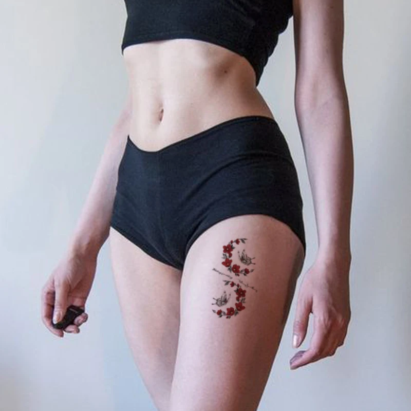Red Plum Blossom Butterfly Waterproof Temporary Tattoo Sticker Black English Letters Tattoos Body Art Arm Leg Women Fake Tatoo
Red Plum Blossom Butterfly Waterproof Temporary Tattoo Sticker Black English Letters Tattoos Body Art Arm Leg Women Fake Tatoo