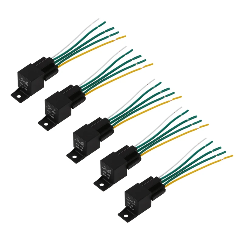 5X 12V Automotive Changeover Relay 40A 5-Pin With Socket Holder
5X 12V Automotive Changeover Relay 40A 5-Pin With Socket Holder