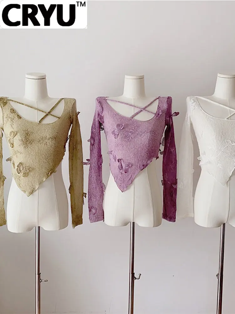 Spring Women Cross Tops Long Sleeve Sweater 2023 Fashion New Butterfly Decoration Pullover Irregular Hem Design Knitwear Vintage
Spring Women Cross Tops Long Sleeve Sweater 2023 Fashion New Butterfly Decoration Pullover Irregular Hem Design Knitwear Vintage