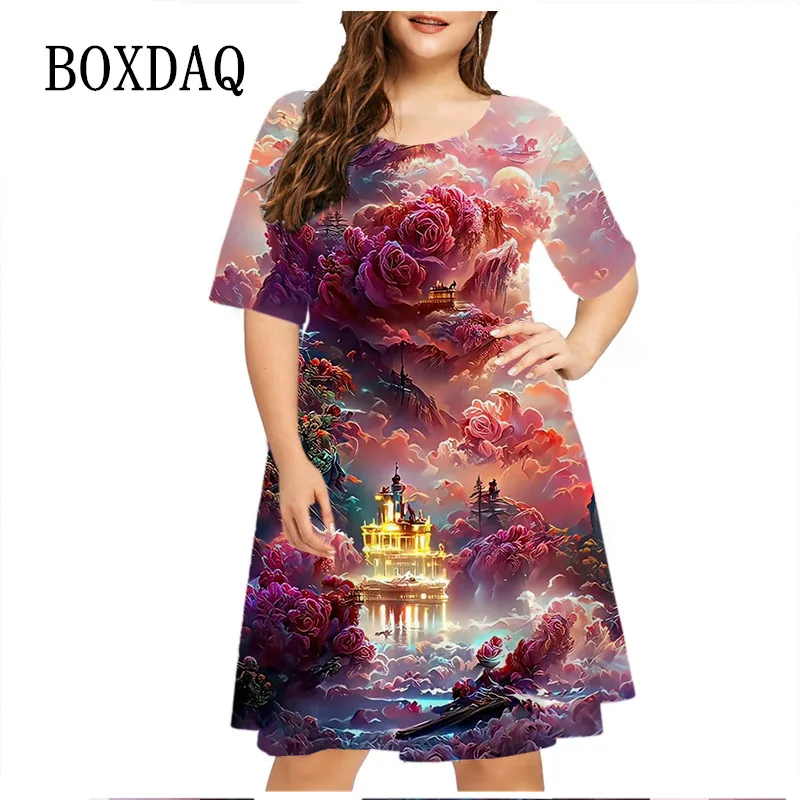Women Dresses 2023 Fashion Summer Fantasy Worlds 3D Print Dress Elegant Sweet Casual Short Sleeve Party Mini Dress Plus Size 6XL
Women Dresses 2023 Fashion Summer Fantasy Worlds 3D Print Dress Elegant Sweet Casual Short Sleeve Party Mini Dress Plus Size 6XL