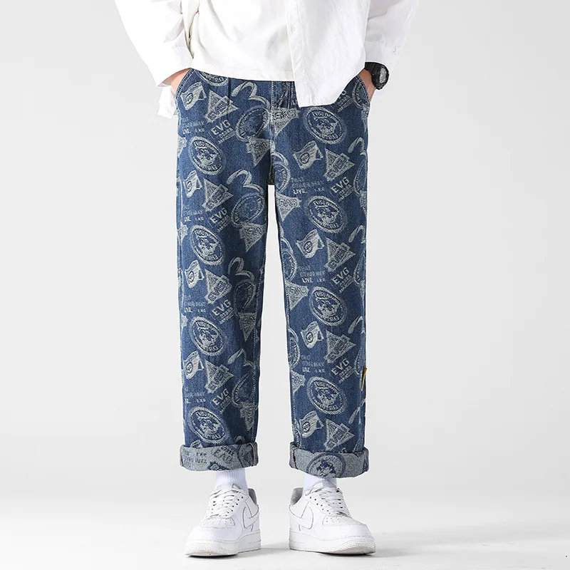 Autumn 2022 Fashion Street Printed Pants Jeans Men's Brand Loose Straight Design Wide Leg Cowboy Oversize 5XL Long Trousers
Autumn 2022 Fashion Street Printed Pants Jeans Men's Brand Loose Straight Design Wide Leg Cowboy Oversize 5XL Long Trousers