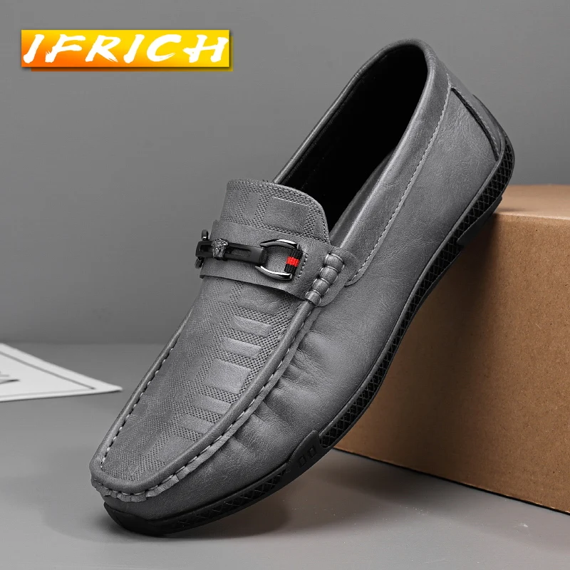 Popular Casual Shoes Male Gray Black Men Loafers Flats Shoes Fashion Driving Moccasins For Man Anti Slip Men Lazy Shoes 
Popular Casual Shoes Male Gray Black Men Loafers Flats Shoes Fashion Driving Moccasins For Man Anti Slip Men Lazy Shoes