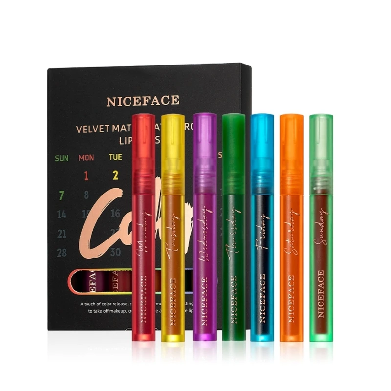 7 Pcs Sweet Liquid Lipstick Set Matte Velvet Lip Glaze Waterproof Long Lasting Non-marking Natural Lip Tint Cosmetic Kit
7 Pcs Sweet Liquid Lipstick Set Matte Velvet Lip Glaze Waterproof Long Lasting Non-marking Natural Lip Tint Cosmetic Kit