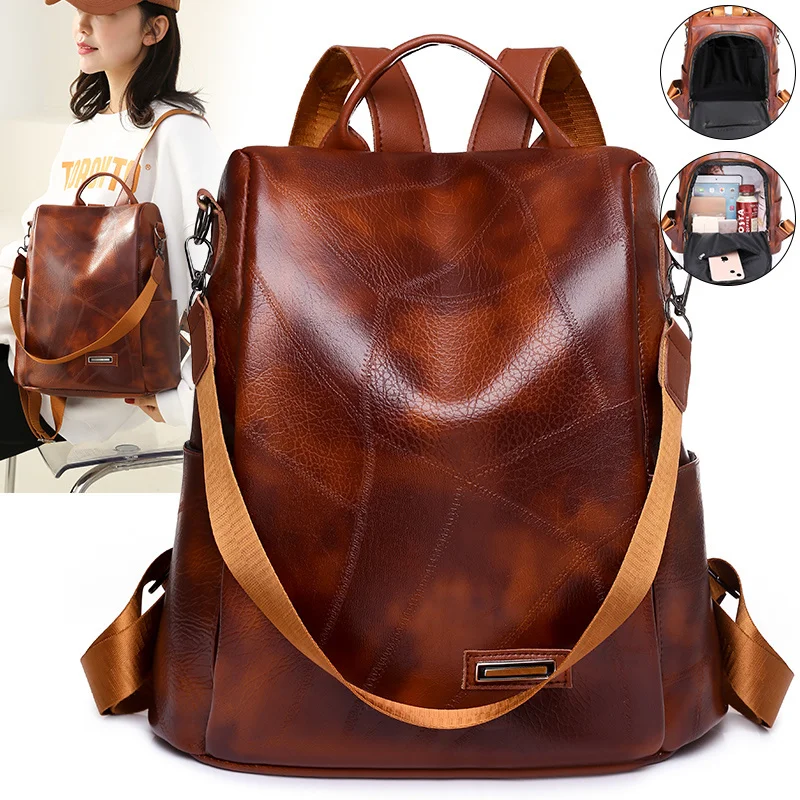 Women's Backpack Fashion School Bag For Girls High Quality Leisure Shoulder Bag Sac A Dos Vintage Backpack Female Leather Bag
Women's Backpack Fashion School Bag For Girls High Quality Leisure Shoulder Bag Sac A Dos Vintage Backpack Female Leather Bag