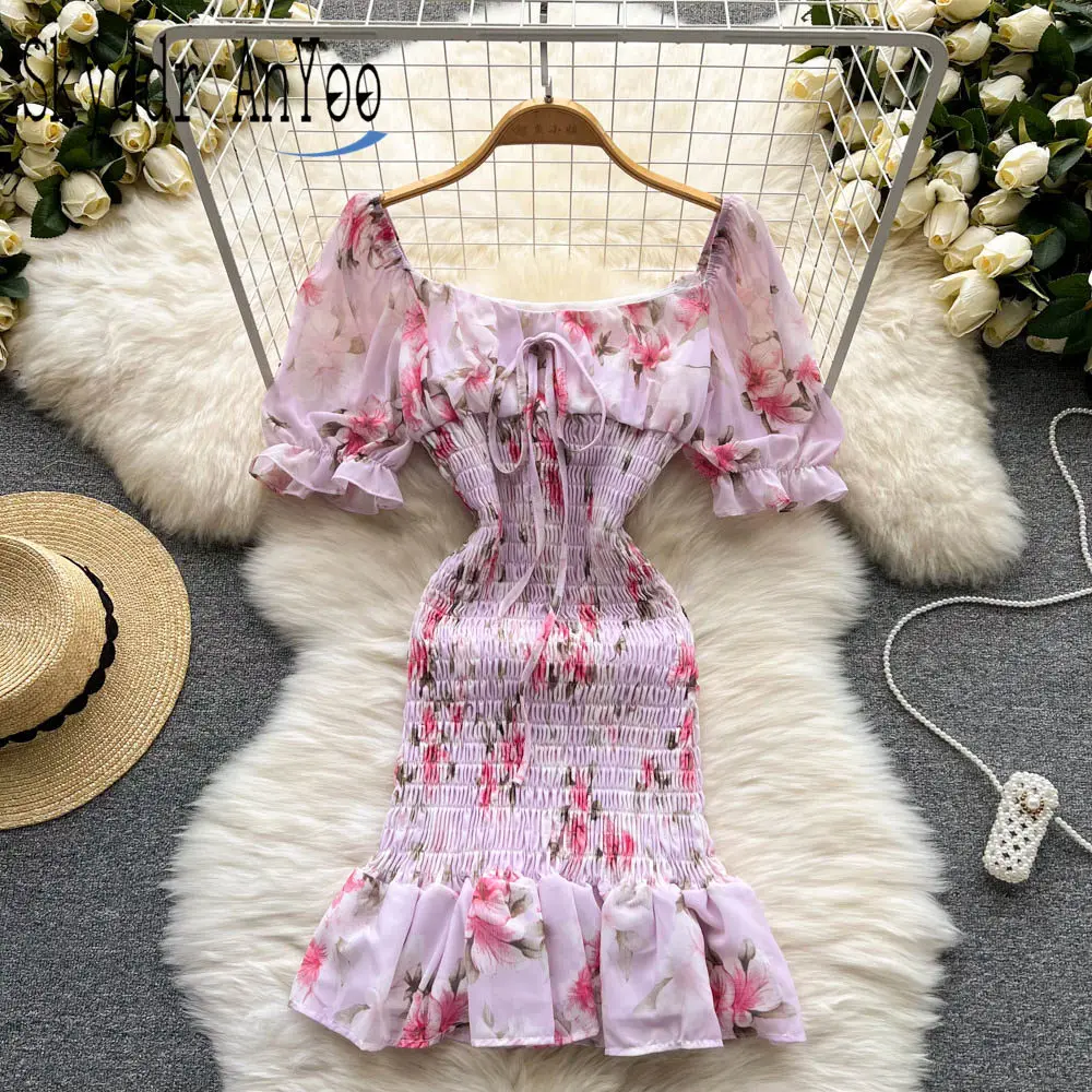 Летние платья для женщин 2022 элегантное Цветочное платье с коротким рукавом женское Плиссированное облегающее приталенное женское вечерне... 
Летние платья для женщин 2022 элегантное Цветочное платье с коротким рукавом женское Плиссированное облегающее приталенное женское вечерне...