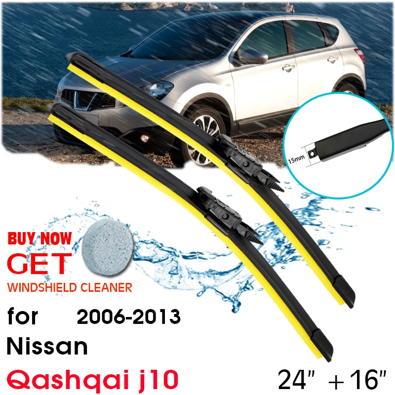 Car Blade Wiper Window Windshield Rubber Silicon Refill Wiper for Nissan Qashqai J10 2006-2013 LHD/RHD 24"+16" Car Accessories
Car Blade Wiper Window Windshield Rubber Silicon Refill Wiper for Nissan Qashqai J10 2006-2013 LHD/RHD 24"+16" Car Accessories