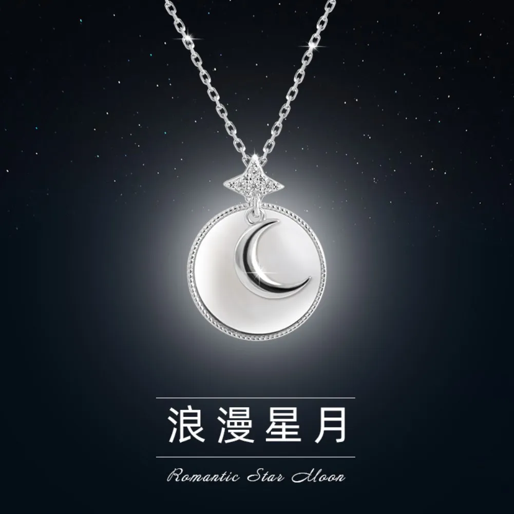Sterling Silver Necklace Female Moon Star Sweet Super Fairy Collarbone Chain Female Tide Niche Design Sense of Simplicity
Sterling Silver Necklace Female Moon Star Sweet Super Fairy Collarbone Chain Female Tide Niche Design Sense of Simplicity