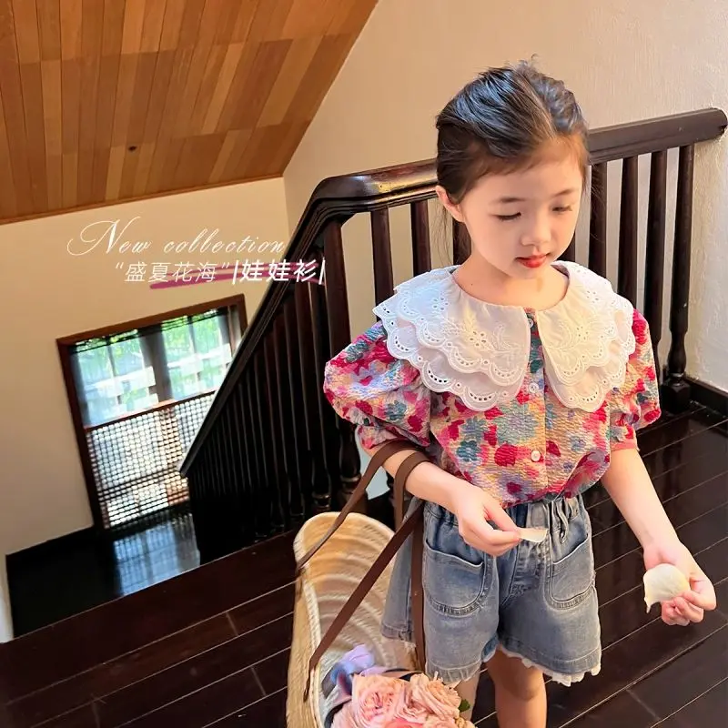 

Blouses Korean Soft Comfortable Pretty Lovely Lively Casual Simple Fashion Loose Sweet New Pattern Artistic Personality