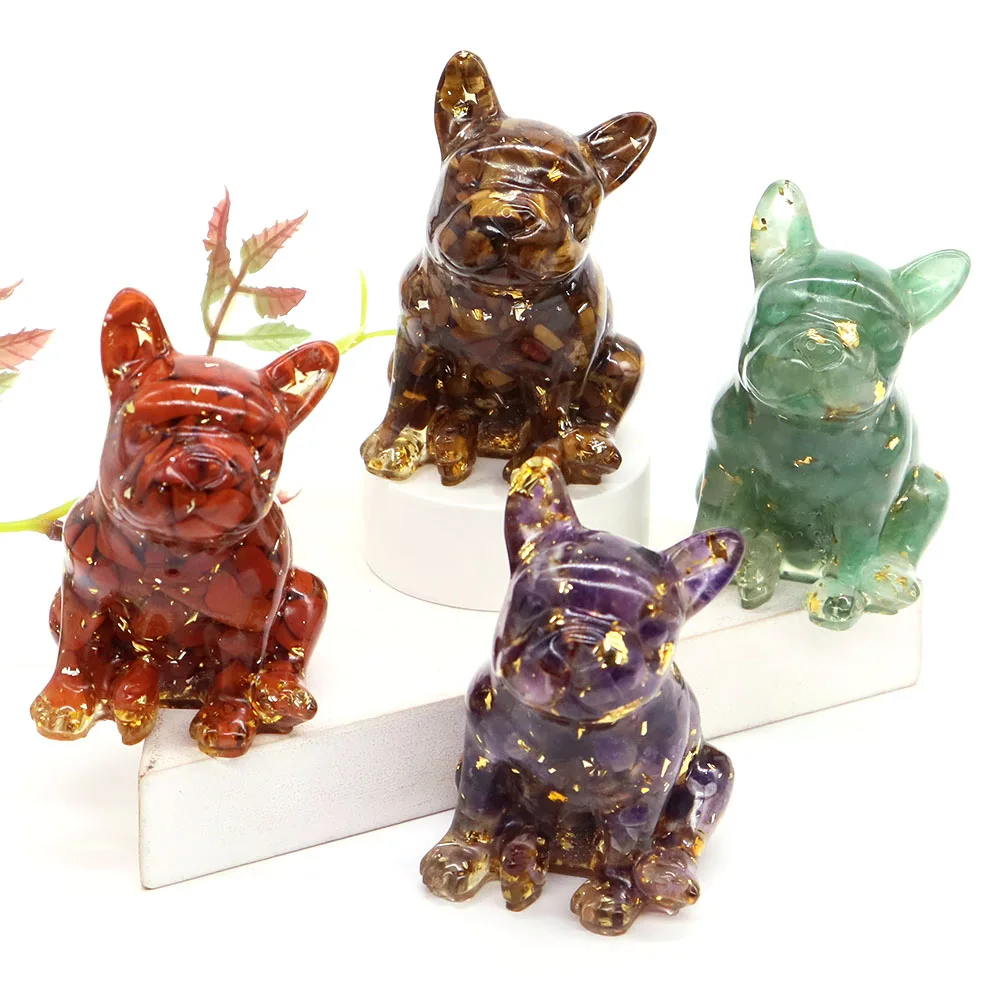 76mm Bulldog Statue Natural Tumbled Stone And Resin Figurine Crafts Room Ornament Minerals Amethyst Lapis Lazuli Home Decoration
76mm Bulldog Statue Natural Tumbled Stone And Resin Figurine Crafts Room Ornament Minerals Amethyst Lapis Lazuli Home Decoration