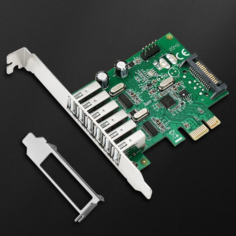 Плата расширения Superspeed с 6 портами PCI-E на USB 2,0 с 15-контактным разъемом питания SATA-PCI для Express(PCIe)
Плата расширения Superspeed с 6 портами PCI-E на USB 2,0 с 15-контактным разъемом питания SATA-PCI для Express(PCIe)