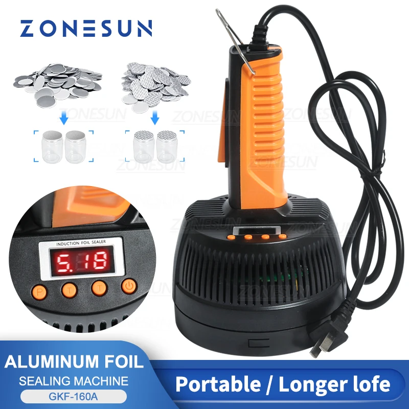 Ручной электромагнитный индукционный упаковщик ZONESUN машина для запечатывания