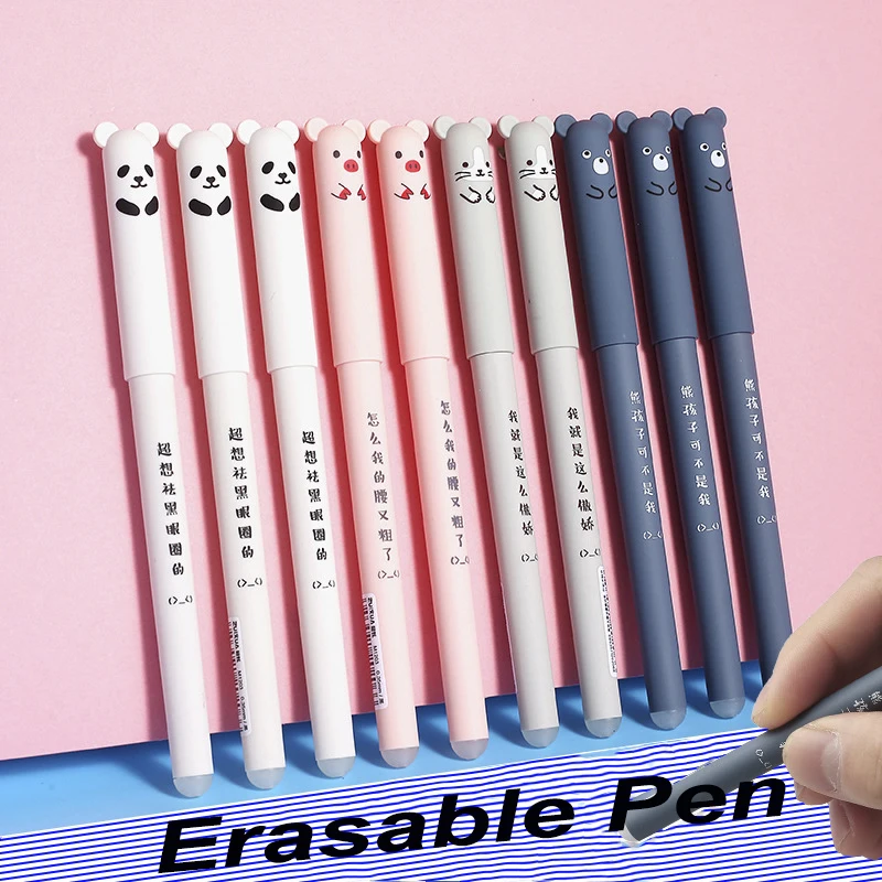 26Pcs/set 0.35mm Gel Pen Kawaii Erasable Pens Writing Cartoon Animals with Eraser Office School Accessories Supplies Stationery
26Pcs/set 0.35mm Gel Pen Kawaii Erasable Pens Writing Cartoon Animals with Eraser Office School Accessories Supplies Stationery