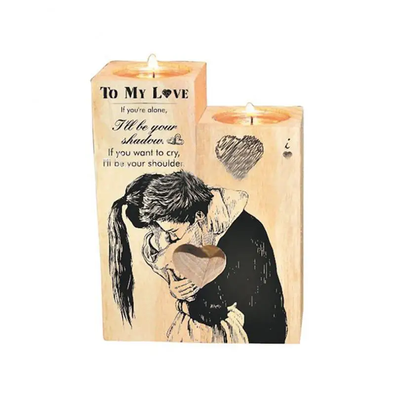 Wooden Candlestick Heart-shaped Candle Holders Creative Ornaments Laser Screen Printing Valentines Gifts Party Wedding Decor
Wooden Candlestick Heart-shaped Candle Holders Creative Ornaments Laser Screen Printing Valentines Gifts Party Wedding Decor