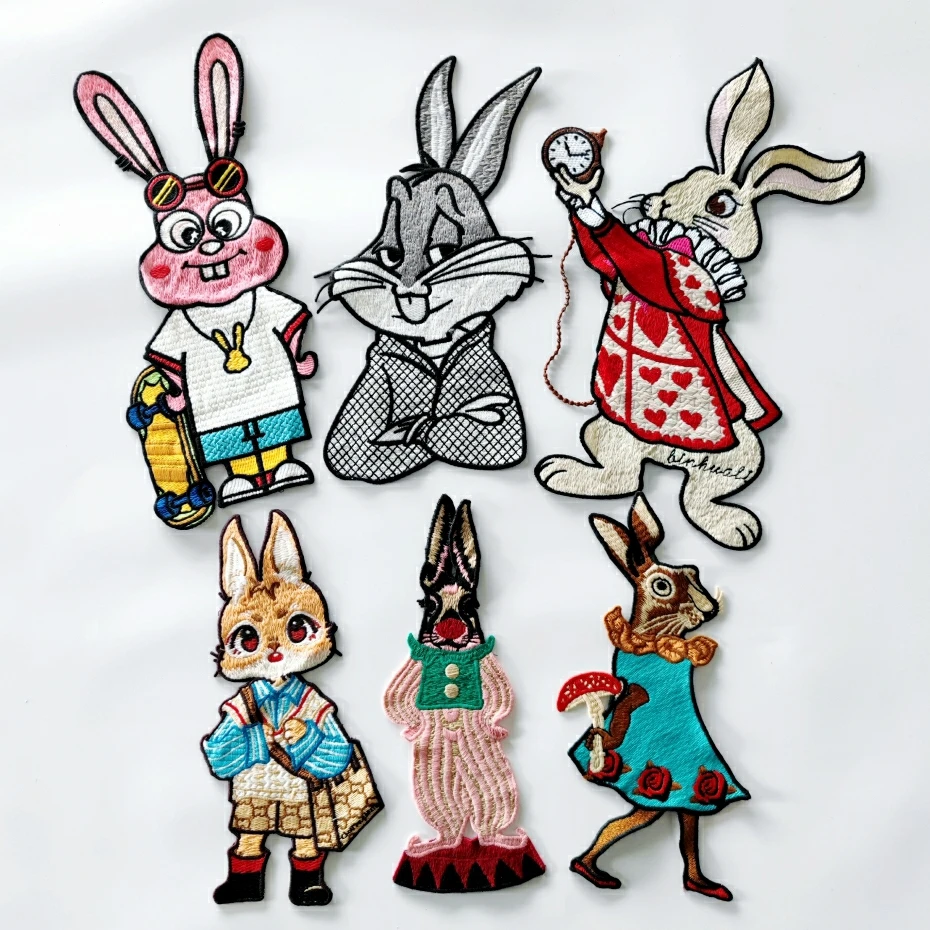 embroidery cartoon badges,cute soft appliques,rabbit patch,rabbits patches for clothing DIY accessory PW22811
embroidery cartoon badges,cute soft appliques,rabbit patch,rabbits patches for clothing DIY accessory PW22811