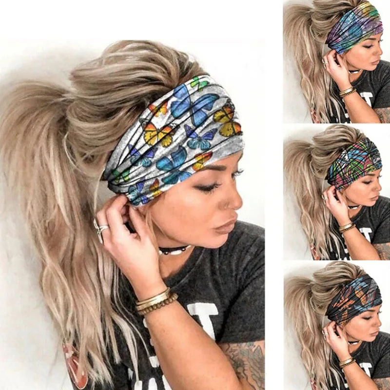 Fashion Butterfly Headwear Female Bohemian Wide Elastic Headband Women Stretch Leaves Headwrap Yoga Print Hair Band
Fashion Butterfly Headwear Female Bohemian Wide Elastic Headband Women Stretch Leaves Headwrap Yoga Print Hair Band