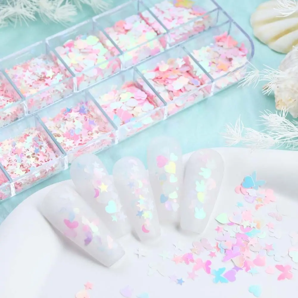 1 Box Of Candy Color Sweet Nail Sequins Decorative Mermaid Star Moon Butterfly Nail Pieces UV Gel Polished Nail Jewelry
1 Box Of Candy Color Sweet Nail Sequins Decorative Mermaid Star Moon Butterfly Nail Pieces UV Gel Polished Nail Jewelry