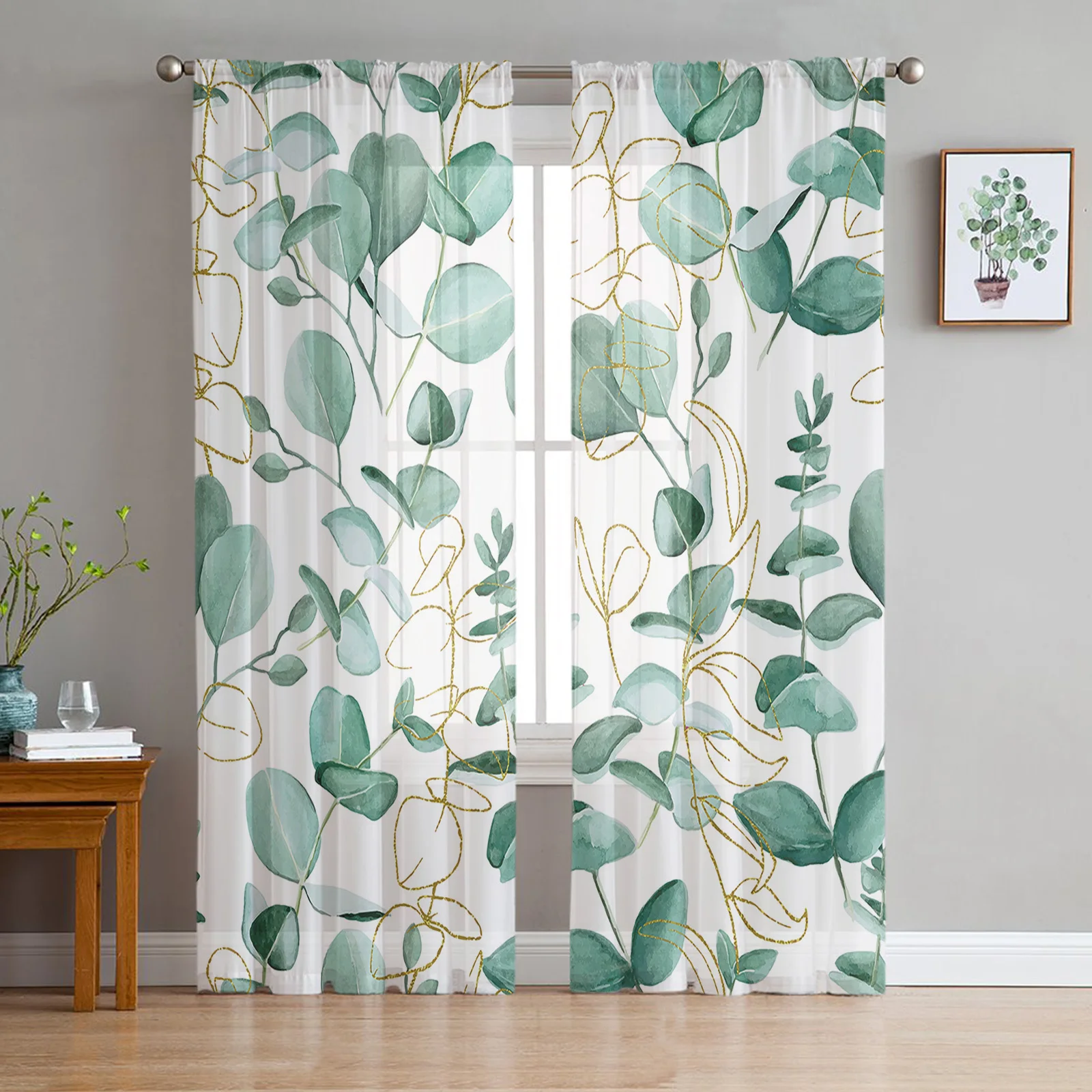 Eucalyptus Plant Green Leaves Abstract Sheer Curtains for Living Room Bedroom Tulle Curtain for Kitchen Home Decor Window Drapes
Eucalyptus Plant Green Leaves Abstract Sheer Curtains for Living Room Bedroom Tulle Curtain for Kitchen Home Decor Window Drapes