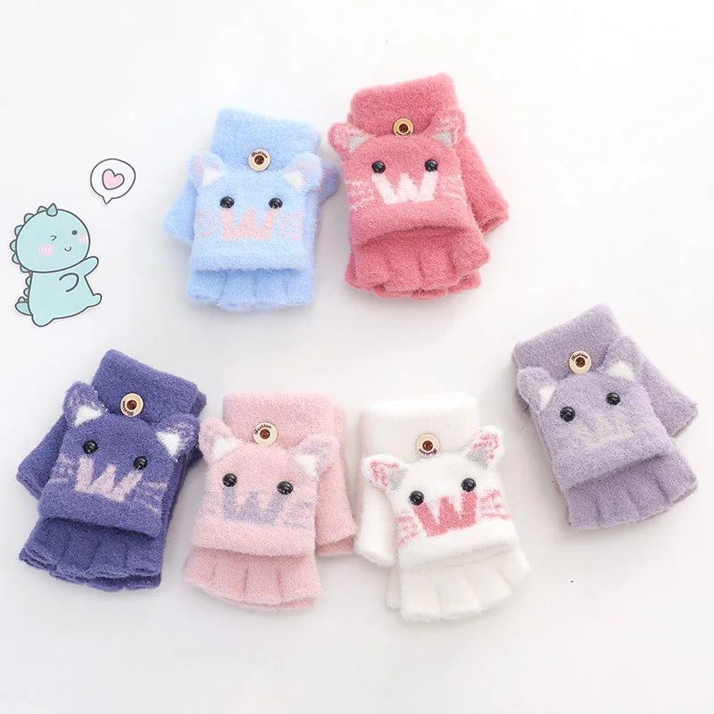 3-8Y Boy Girl Winter Half Finger Fingerless Flip Kids Mitten Baby Gloves Cartoon Animal Cotton Keep Warm Thick Christmas Gift
3-8Y Boy Girl Winter Half Finger Fingerless Flip Kids Mitten Baby Gloves Cartoon Animal Cotton Keep Warm Thick Christmas Gift
