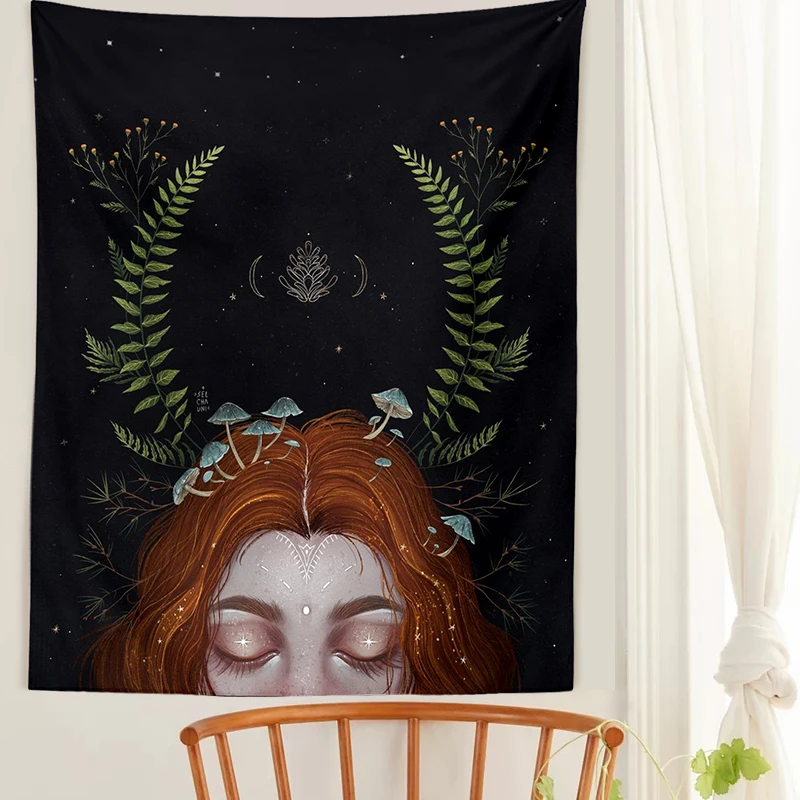 Botanical Mushroom Tapestry Wall Hanging Vintage moon phase Hippie Bohemian Tapestries Colorful Psychedelic INS Home Decor
Botanical Mushroom Tapestry Wall Hanging Vintage moon phase Hippie Bohemian Tapestries Colorful Psychedelic INS Home Decor