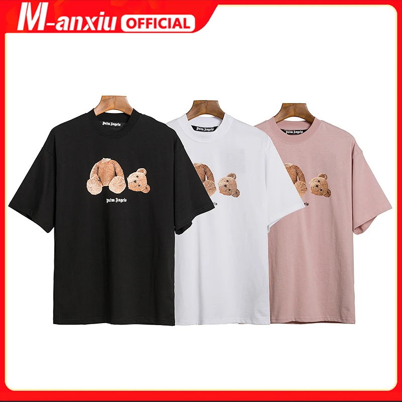 2022 Hot Sale Women Men New 100% Cotton Teddy Bear Print T-shirt Loose Fog Couple Flocking Print Short Sleeve T-shirt
2022 Hot Sale Women Men New 100% Cotton Teddy Bear Print T-shirt Loose Fog Couple Flocking Print Short Sleeve T-shirt