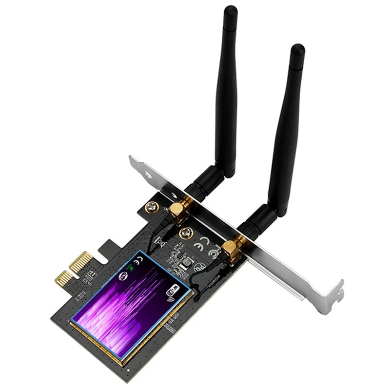 3000Mbps Wifi 6 PCIE X1 Bluetooth 5.0 Wifi6 Network Card, 2.4G/5.8G Dual-Band Network Card, 802.11 AX
3000Mbps Wifi 6 PCIE X1 Bluetooth 5.0 Wifi6 Network Card, 2.4G/5.8G Dual-Band Network Card, 802.11 AX