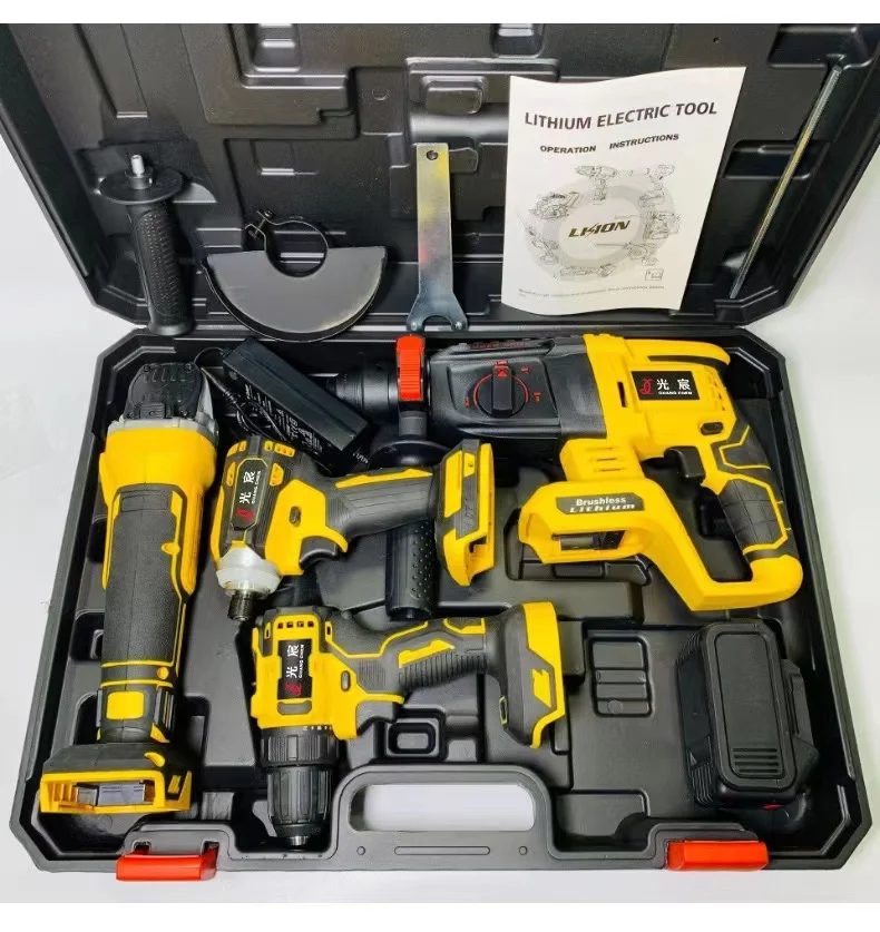 Power Drills Kit 21v Portable Electric Cordless Brushless 18v Cordless Drill Lithium Battery Power Tools Kit
Power Drills Kit 21v Portable Electric Cordless Brushless 18v Cordless Drill Lithium Battery Power Tools Kit