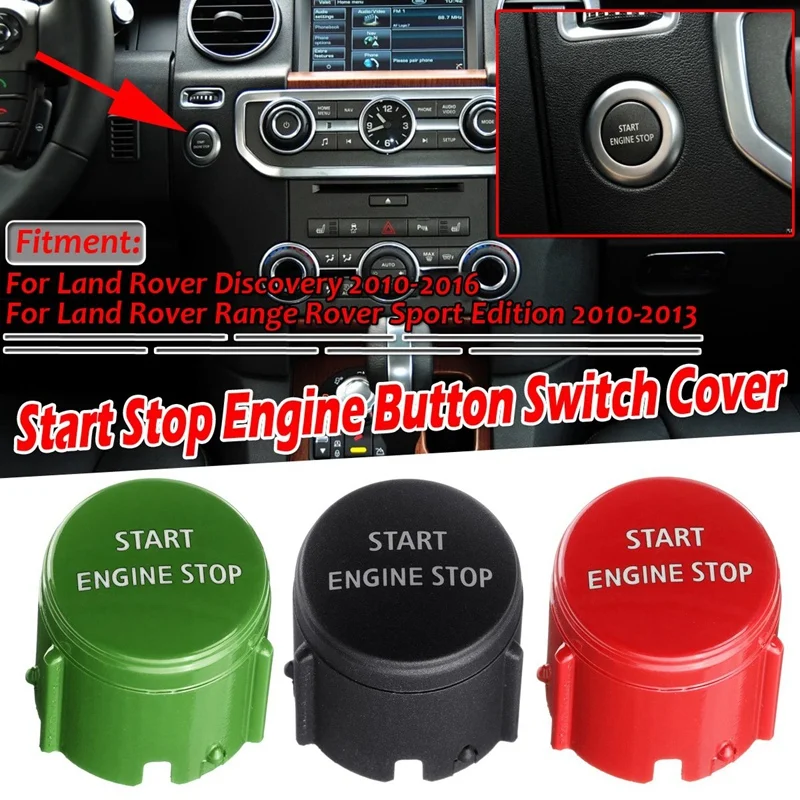 Start Stop Engine Switch Push Button Cover for Land Rover Range Rover Sport Edition 2010-2013 Discovery 4 2010-2016 
Start Stop Engine Switch Push Button Cover for Land Rover Range Rover Sport Edition 2010-2013 Discovery 4 2010-2016