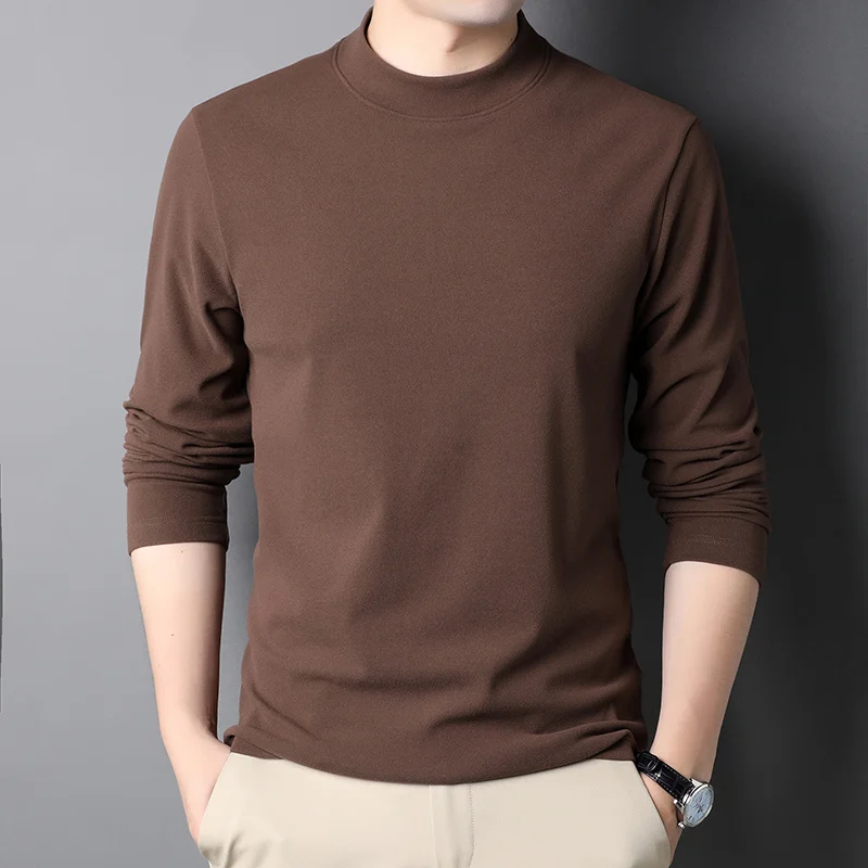 Solid Color Long Sleeve Men's High Quality Half Turtleneck Casual Male T-shirts Spring Autumn Simple Man Tees 3XL
Solid Color Long Sleeve Men's High Quality Half Turtleneck Casual Male T-shirts Spring Autumn Simple Man Tees 3XL