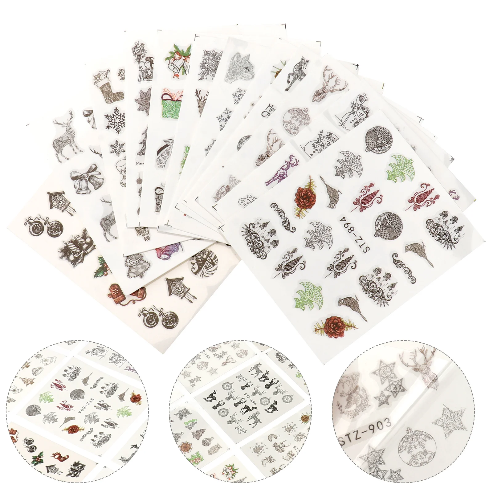 Nail Stickers Christmas Self Adhesive Decals Decor Sticker Manicure Diy Sheets Floral 3D Reindeer Fingernail Transfer Snowflake
Nail Stickers Christmas Self Adhesive Decals Decor Sticker Manicure Diy Sheets Floral 3D Reindeer Fingernail Transfer Snowflake