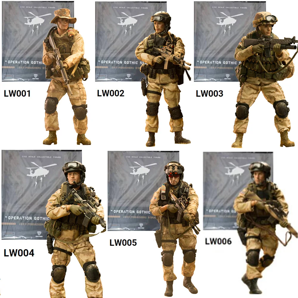 In Sotck Crazy Figure 1/12 WWII U.S. Army Task Force Ranger Operation Gothic Serpent Male Solider 6" Action Figure Model
In Sotck Crazy Figure 1/12 WWII U.S. Army Task Force Ranger Operation Gothic Serpent Male Solider 6" Action Figure Model