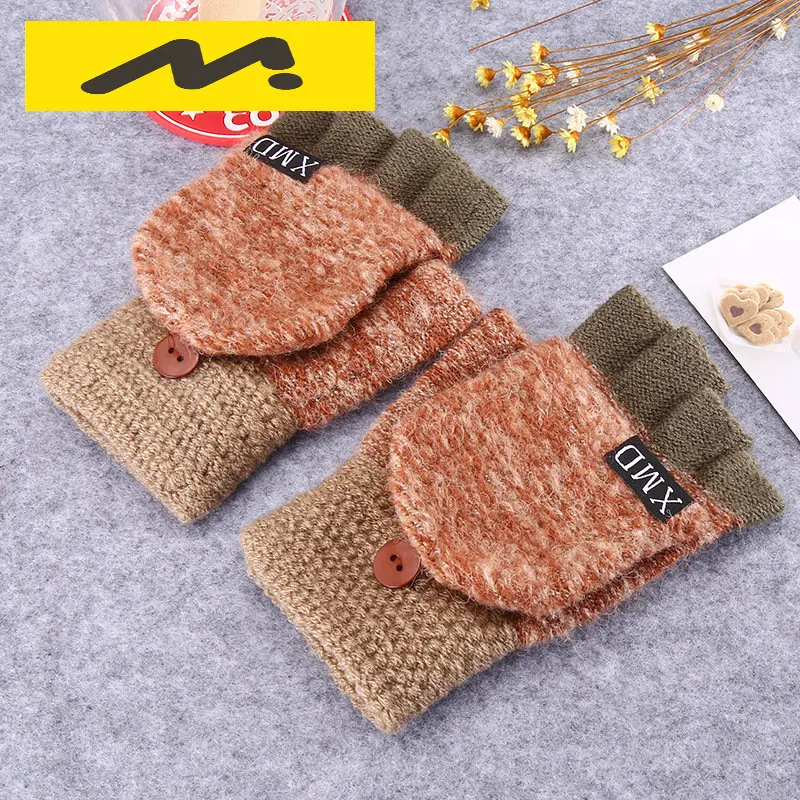 2023 Winter Warm Thickening Wool Gloves Knitted Flip Fingerless Exposed Finger Thick Gloves Without Fingers Mittens Glove Women
2023 Winter Warm Thickening Wool Gloves Knitted Flip Fingerless Exposed Finger Thick Gloves Without Fingers Mittens Glove Women