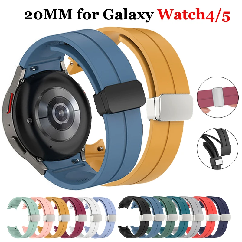Original Silicone Strap for Samsung Watch 4/5 44mm 40mm Watch5 Pro 45mm Magnetic Buckle Band for Galaxy Watch 4 Classic 42 46mm
Original Silicone Strap for Samsung Watch 4/5 44mm 40mm Watch5 Pro 45mm Magnetic Buckle Band for Galaxy Watch 4 Classic 42 46mm