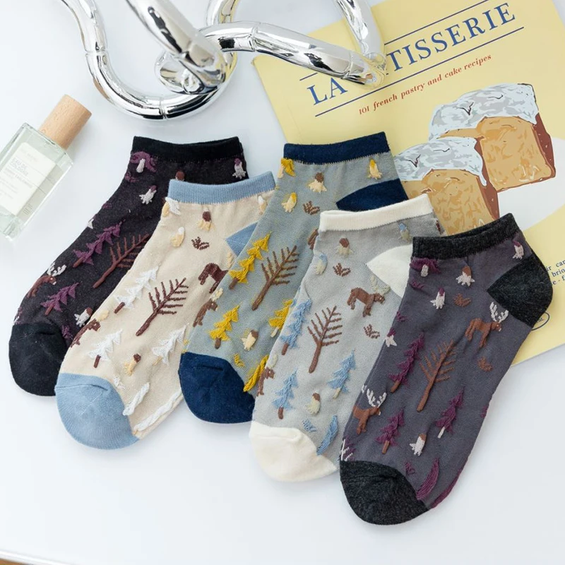 3 Pair Casual Aesthetic Sweet Ankle Socks Female Thin Fashion Korean Women Socks Flower Print Kawaii Street Style Luxury Brand
3 Pair Casual Aesthetic Sweet Ankle Socks Female Thin Fashion Korean Women Socks Flower Print Kawaii Street Style Luxury Brand